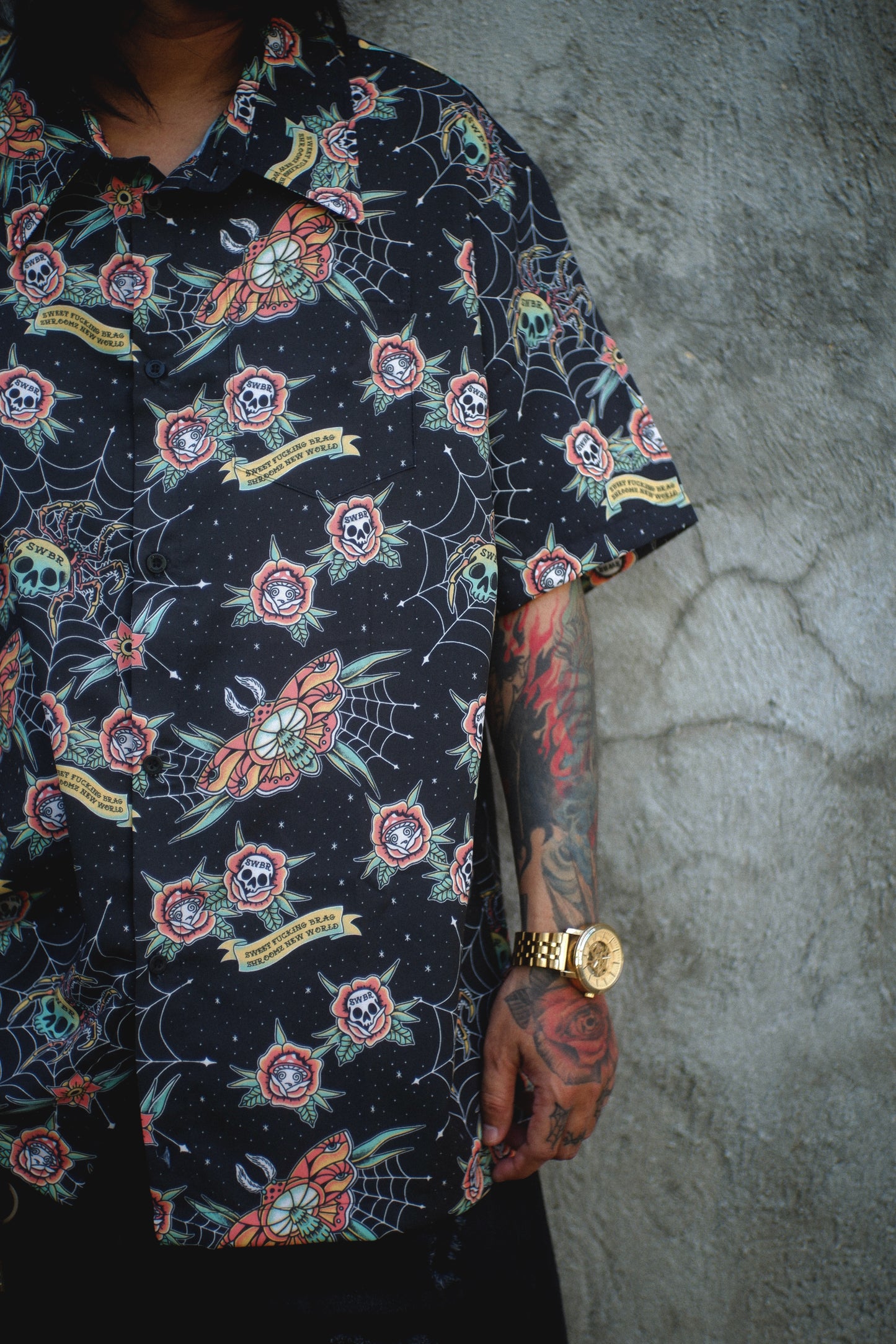 SKULLS & SPORES BUTTON DOWN POLO