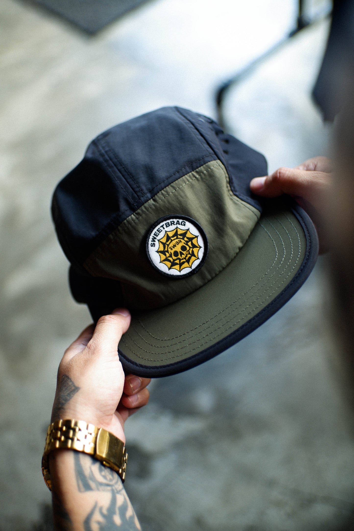RUSH 5 PANEL CAP (OLIVE)