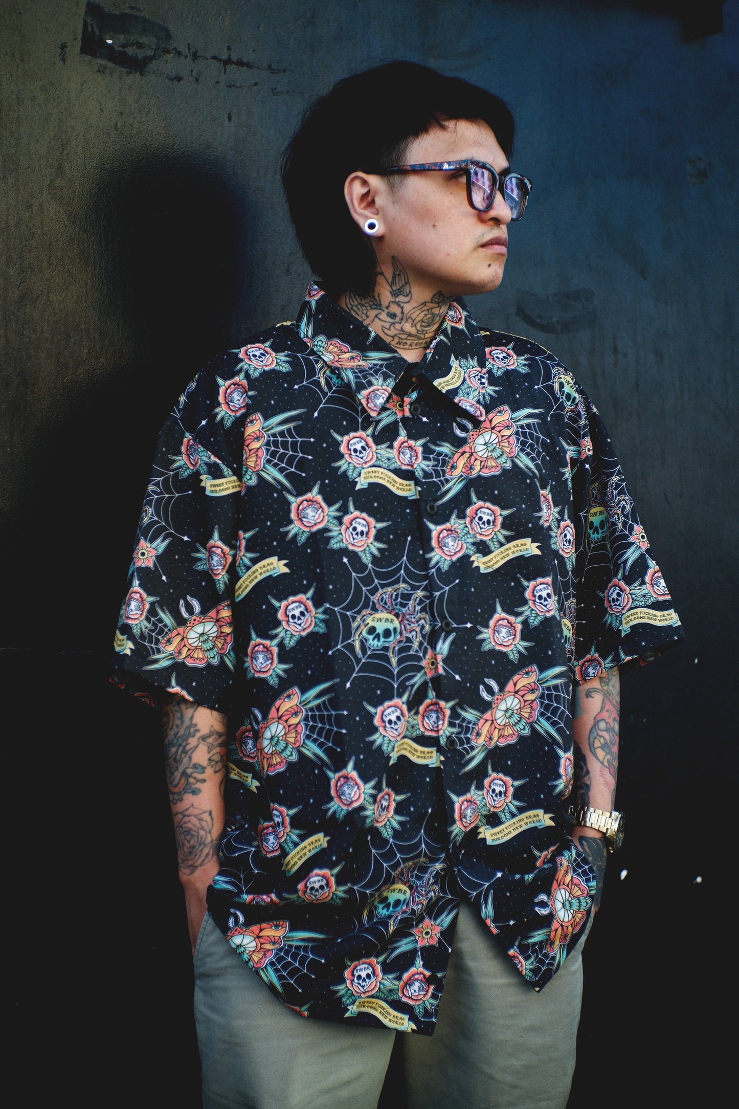SKULLS & SPORES BUTTON DOWN POLO