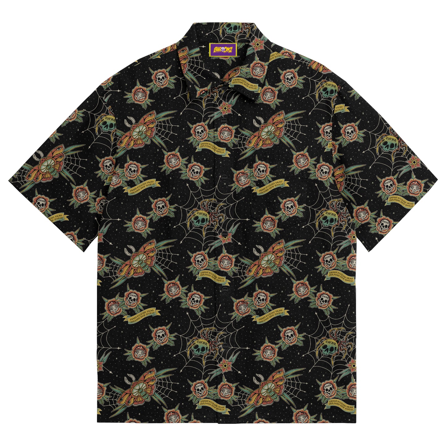 SKULLS & SPORES BUTTON DOWN POLO