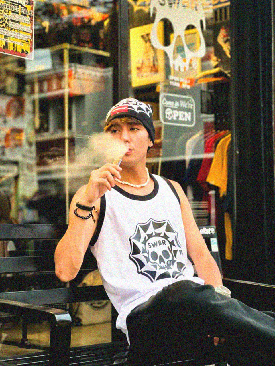 SKULLY WEB TANK TOP