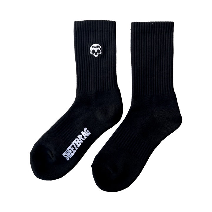 SKULLY BASIC (BLACK) CREW SOCKS