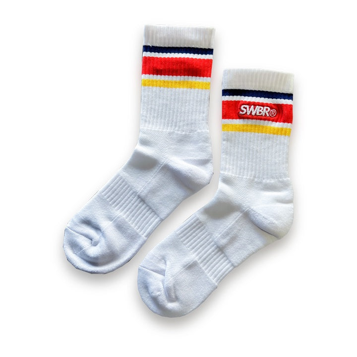 CALI (MULTI-COLOR STRIPE) CREW SOCKS