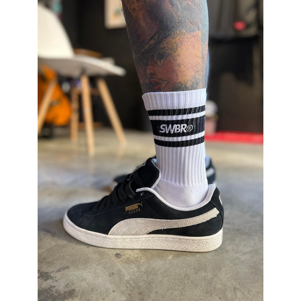 CALI (BLACK STRIPE) CREW SOCKS